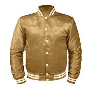 Latest Design Stain Canvas Varsity Jacket Custom Embroidered Letter <b>Pattern</b> Zipper Closure Breathable College Men - Product Image 3