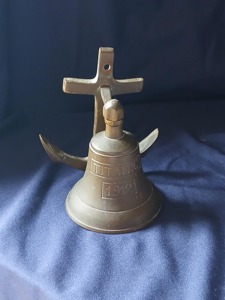 Cloche d'ancre en laiton massif de style antique, vente en gros, décoration nautique, cadeau maritime avec impression découpée polie, cloche de bateau/navire - Product Image 3