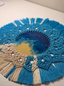 Artistic Blue Macrame Handmade Boho <b>Table</b> <b>Mats</b> Dining <b>Table</b> Placemats Perfect For Plates Bowls Cups And Cutlery Setup From India - Product Image 4