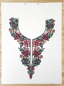 Custom Embroidered Round Organza Sequins <b>Sew</b>-<b>On</b> Neck <b>Patches</b> for Women Dresses Party Wear & Home Textiles - Product Image 6