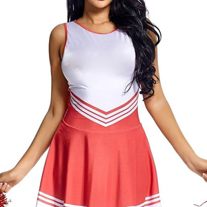 Robe de cheerleading sans manches en polyester à séchage rapide pour femmes, uniforme d'équipe personnalisé, idéale pour l'école, la pratique, la danse et le sport. - Product Image 5
