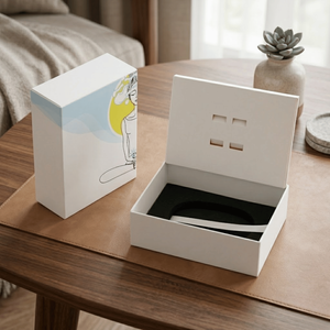 Boîte d'emballage rigide pour électronique en papier kraft recyclé personnalisable |   Boîte robuste pour téléphones, chargeurs et accessoires avec gaufrage - Product Image 3