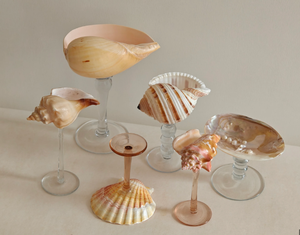 Best Selling Handmade Natural Sea Conch Shell <b>Wine</b> <b>Goblet</b> Sea Snail Shape Cocktail Gold Glass Cup Martini Glass for Birthday - Product Image 3