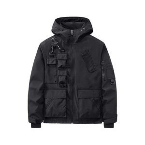 men techwear <b>hoodie</b> with utility pockets and <b>lightweight</b> fabric for modern streetwear fashion mens techwear <b>hoodie</b> - Product Image 3