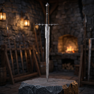 Espada Medieval de Fantasía Hecha a Mano, Réplica de Espada de Dos Manos con Hoja de Acero al Carbono, para Cosplay, Exhibición o Regalo para Él - Product Image 6