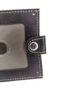 Portefeuilles pour hommes en cuir véritable personnalisés, à double pliage, courts, de haute qualité, avec blocage RFID, couleur et logo personnalisables, tendance, grand format - Product Image 4