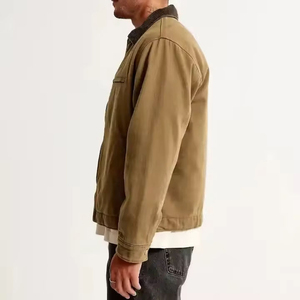 Custom High Quality Direct Factory Casual Canvas Ducker <b>Jacket</b> for <b>Men</b> Cotton Winter Stylish <b>Men's</b> Streetwear <b>Denim</b> <b>Jacket's</b> - Product Image 5