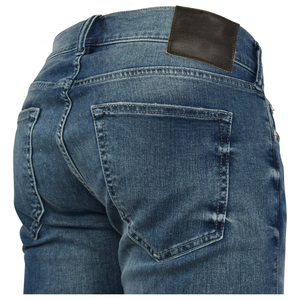 Jeans en denim décontractés, haute couture vintage, respirants, avec logo personnalisé, streetwear, coupe droite, taille mi-haute pour hommes - Product Image 6