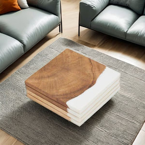 Posavasos rústicos hechos a mano de nogal y madera Diseño artesanal clásico Durable 5mm de espesor Pedido mínimo 2 piezas - Product Image 1