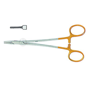 TC MATHIEU 17 cm Instruments de chirurgie dentaire Porte-aiguille manuel pour sutures Taille 4-0-6-0 - Product Image 2