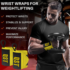 Sangle de poignet de musculation unisexe en coton respirant et écologique, robuste, pour la musculation et le fitness, personnalisable - Product Image 3
