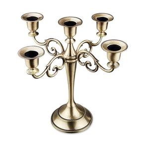 Décoration d'intérieur, chandelier en métal à 5 bras, porte-bougie, support à bougies pour mariage, table de dîner, fête de Noël - Product Image 5