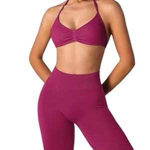 2026 Hot Sale High Quality Breathable Women's Eco-Friendly Yoga Wear Solid 2 Piece Short Set Quick Dry Custom Logo Skinny Fit - Product Image 5