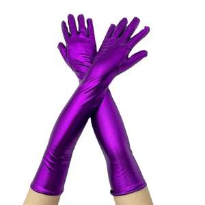Gants longs en cuir pour femmes, style opéra élégant, pour tenues d'hiver - Product Image 5