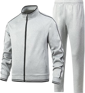 Men's Green White Color Blocking Tracksuit Full Zip <b>Jacket</b> With Side Pockets And Matching Pants Sporty Autumn Wear Regular Fit - Product Image 5