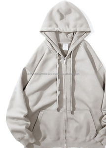 Sudaderas con Capucha y Cremallera para Hombre, Otoño Invierno, Logotipo Personalizado, Cálidas, Gruesas, de Algodón, Muestra Gratuita, Venta al por Mayor de Fábrica, Diseño Forrado, Tejido de Punto, Color Sólido - Product Image 6