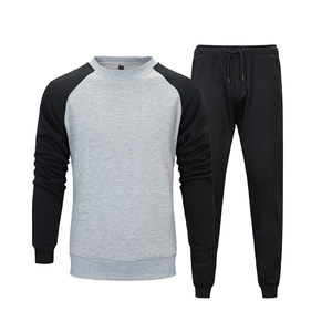 Winter Season Men's <b>Plus</b> <b>Size</b> Long Sleeve Customized Design Solid Color Sweatshirt Pants <b>Sets</b> Premium Sweatshirts <b>Set</b> For Men - Product Image 1