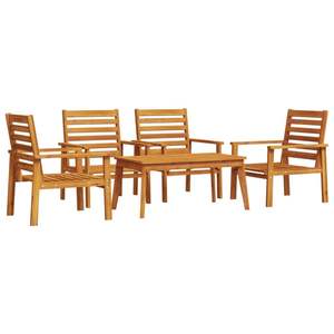Conjunto de Muebles de Jardín de Madera de Acacia Sólida, Diseño Estándar Duradero y Natural - Product Image 2