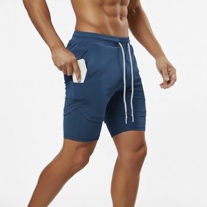 Shorts de sport pour hommes de haute qualité avec logo personnalisé, respirants, à double couche, pour la salle de sport et le fitness - Product Image 5