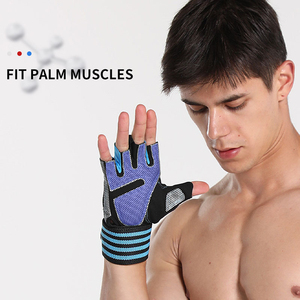 Custom Logo Workout Gym <b>Gloves</b> Weight Lifting <b>Gloves</b> Anti Slip Breathable Fitness <b>Gloves</b> with Adjustable Wrist Support - Product Image 6