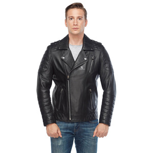Blouson en cuir classique pour homme, en cuir véritable, style vintage, pour moto, hiver, décontracté, streetwear, OEM 2026 - Product Image 3