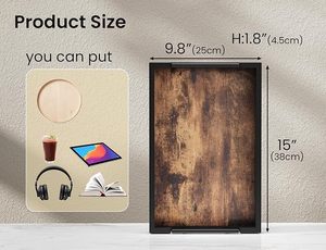 Plateau de service en bois élégant fabriqué par un fabricant OEM, avec une finition raffinée, pour la décoration moderne de la cuisine et de la salle à manger. - Product Image 2