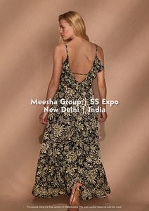 Vestido largo bohemio sin mangas con cuello en V y espalda descubierta para mujer, vestido largo de verano para la playa con dobladillo con volantes, varios colores - Product Image 6