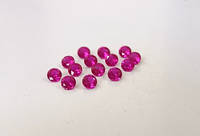 Rubis rouge synthétique, quartz cultivé en laboratoire, pierre précieuse de haute qualité, taille ronde, 6 mm-10 mm, facetté, pierres de 2 carats