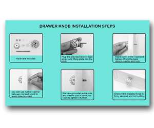 Boutons de commode en céramique faits à la main en forme d'étoile, poignées décoratives pour tiroirs et portes de placards de cuisine et de meubles - Product Image 4