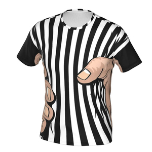 <b>Referee</b> Jersey Sublimation Plain Soccer Baseball <b>Referee</b> Uniform Adult Long Sleeve O-Neck Shirt 100% Cotton Oversized Solid - Product Image 6