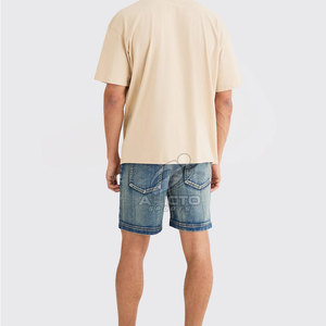 Pantalones Cortos de Mezclilla para Hombre, Transpirables, Ecológicos, Casuales, de Algodón Puro, Lavado Claro, Cómodos y Holgados para Adultos - Product Image 2