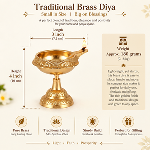 Traditional Decorative Metal Lotus Shape Urli Diya Made up of Brass for Floating Flowers Beautiful Diwali Decorative Bowl Diya - Product Image 6