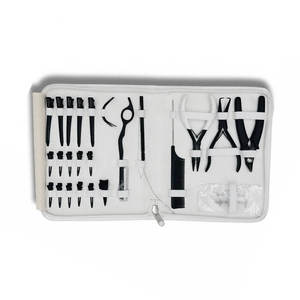 Kit d'outils professionnels de haute qualité en acier inoxydable et plastique pour extensions de cheveux - Ensemble durable de qualité salon pour l'élimination des poils - Product Image 1