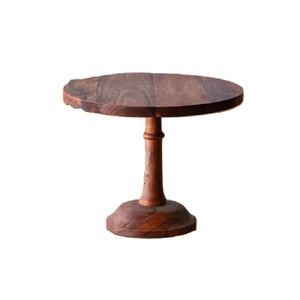 Support à gâteau moderne à 2 niveaux en bois d'acacia, support rond pour cupcakes et desserts, présentoir pour mariage, anniversaire, fête, collations - Product Image 3