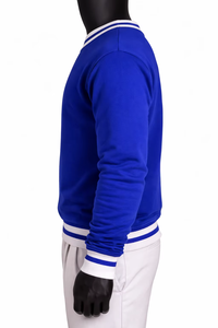 เสื้อฮู้ดผู้ชายสีน้ำเงินรอยัล แบรนด์ Phi Beta Sigma คอตั้ง ผ้าฟลีซ ทรงปกติ แบบถัก ลายพิมพ์แบบ Patchwork เป็นมิตรต่อสิ่งแวดล้อม - Product Image 2