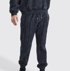 ชุดวอร์มมีฮู้ดสไตล์วินเทจสำหรับผู้ชาย – เสื้อสเวตเชิ้ตโอเวอร์ไซส์และกางเกงจ็อกเกอร์ ชุดสตรีทแวร์ 2 ชิ้น - Product Image 5