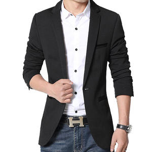 Blazers décontractés pour hommes de marque 5XL-M, coupe ajustée, simple boutonnage, pour le printemps, l'automne, le bureau, les occasions sociales - Product Image 4