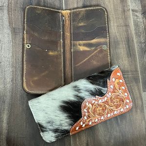 2025 Fashionable Manufacturers Premium Designer Slim Hand Tooled Leather Men's Long Bifold <b>Wallet</b> Luxury <b>Card</b> Money <b>Holder</b> Purse - Product Image 6