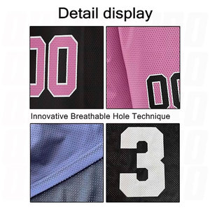 Vente en gros de maillots de basket-ball personnalisés pour hommes, vêtements de sport, bleu et orange, sans manches, maillot de basket-ball de haute qualité - Product Image 3