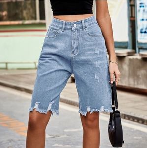 Jean en denim délavé coupe droite taille mi-haute décontracté et respirant pour femme, nouvelle collection été 2026, style vintage européen et américain - Product Image 2