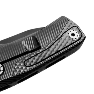 Couteaux pliants noir mat avec lame à revêtement foncé et manche texturé, design compact avec clip de poche pour la randonnée et les activités de plein air - Product Image 6