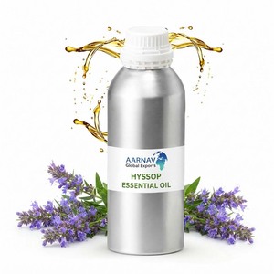 AARNAV Global Exports Bulk Therapeutic Grade 100% Pure Raw Floral Steam Distilled Hyssop <b>Essential</b> <b>Oil</b> for Aromatherapy - Product Image 5