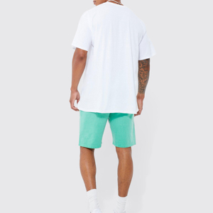 Ensemble T-shirt et short décontracté d'été pour homme OEM/ODM – Coton respirant et haut au design innovant – Vêtements confortables - Product Image 3