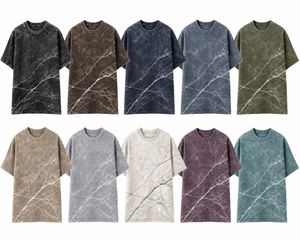 T-shirt Homme Oversize à Manches Courtes avec Imprimé Marbré Col Rond Sportif 100% Coton Jersey Lavé pour Séchage Rapide Imprimé Numérique - Product Image 6