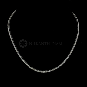 7.0Ct Round Lab Grown Diamond Tennis Collier 4 Prong Setting in 10K 14K 18K Solid Gold Wedding Anniversary Birthday Gift - Product Image 1