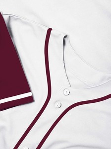 Mens 6 Button Baseball Inspired Jersey Front Opening Casual <b>Athletic</b> Top Short Sleeve Streetwear Daily Outfit - Product Image 3