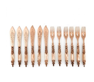 Vintage Style Stainless Steel Cutlery <b>Set</b> Handle Elegant <b>Flatware</b> <b>Set</b> For Home Restaurant Wedding Dinner Hotel Decorative Use - Product Image 5