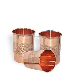 Verre de cuivre rustique fini à la main avec lueur naturelle et valeur culturelle pour le bien-être et la santé spirituels - Product Image 1