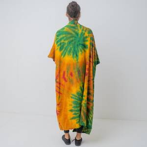Piscine fête Sequin Kimono à manches longues broderie à la main travail à volants dentelle Wrap longue rayonne brodé Kimonos Robe - Product Image 3