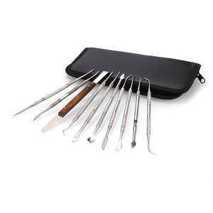 Dental <b>Wax</b> Carving Tool Set Spatula Plaster Knife Versatile Teeth <b>Wax</b> Carving Manual CE Stainless Steel 10 Pieces ISO DHL PK - Product Image 3